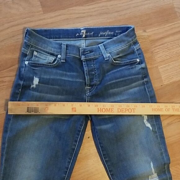 7 For All Mankind  Women’s Jeans 24 destress - Picture 8 of 11